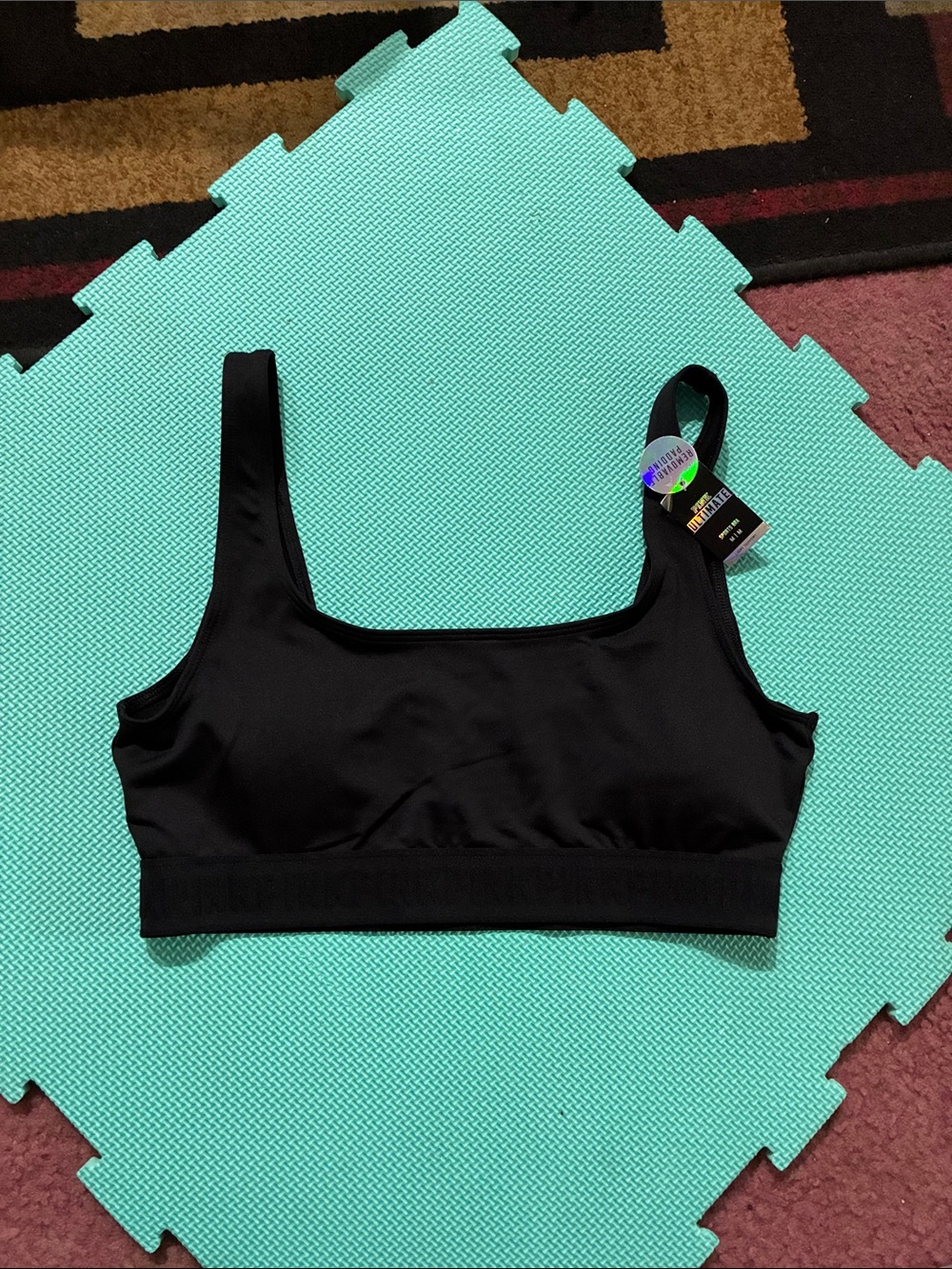 New VSPINK Black Sports Bralette